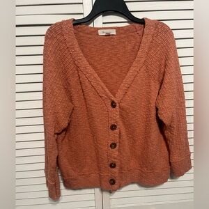 Two by Vince Camuto Oversized Cardigan Chunky Buttons XL